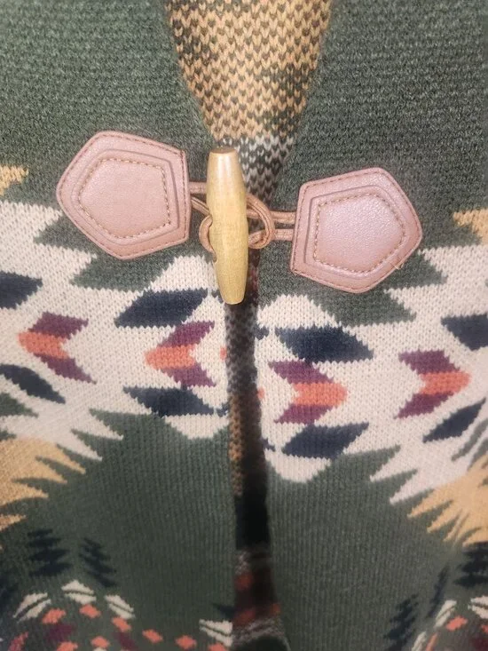 Rod's Women's Sz. XXL Aztec Long Sleeve Midi Length Cardigan Sweater - Picture 3 of 6